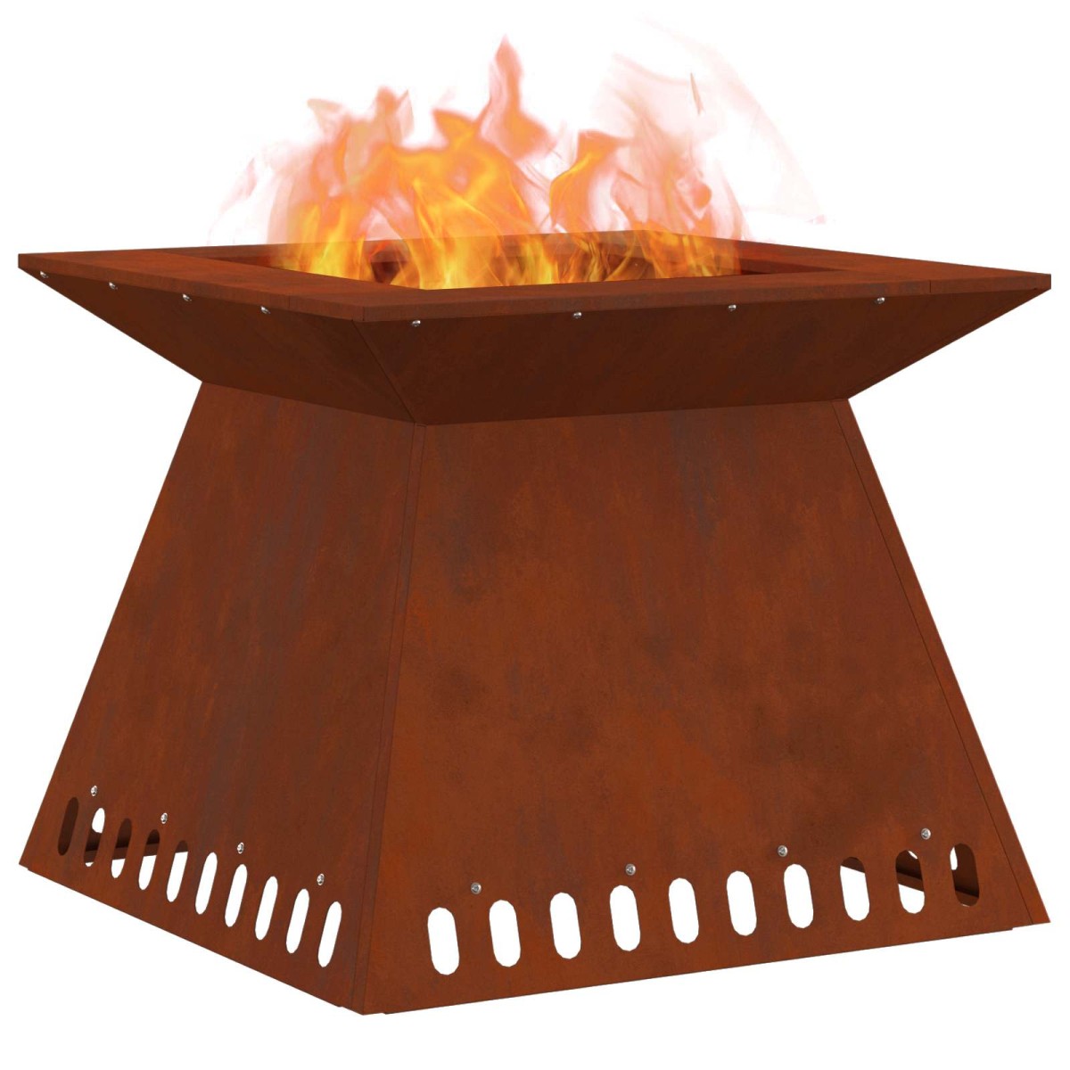 vidaXL Φωτιά Μπολ Σκ rusty 60 x 60 x 50 εκ Ατσάλι Σκληρυθέν στον Αέρα