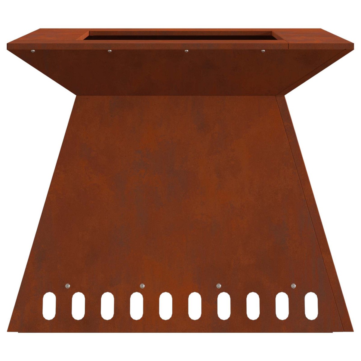 vidaXL Φωτιά Μπολ Σκ rusty 60 x 60 x 50 εκ Ατσάλι Σκληρυθέν στον Αέρα