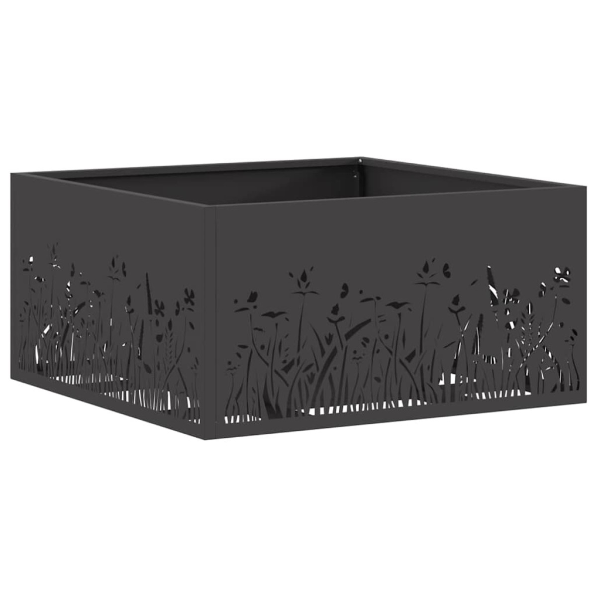 vidaXL Φωτιά Κουβά Μαύρο 60 x 60 x 30 cm Ατσάλι Σκληρυθέν στον Αέρα