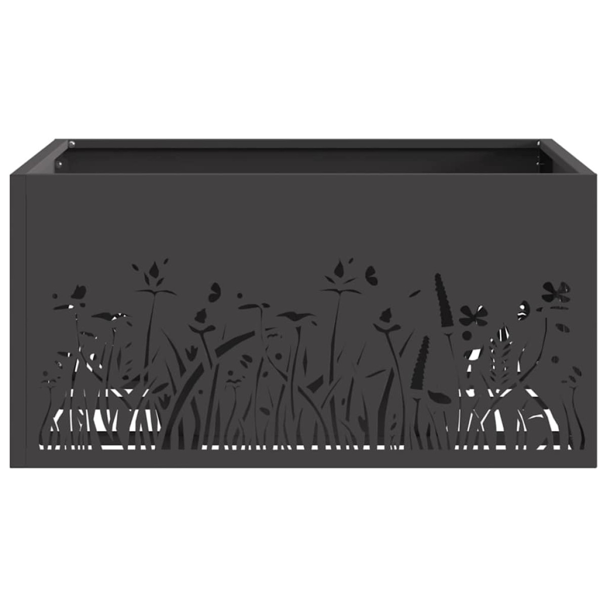 vidaXL Φωτιά Κουβά Μαύρο 60 x 60 x 30 cm Ατσάλι Σκληρυθέν στον Αέρα