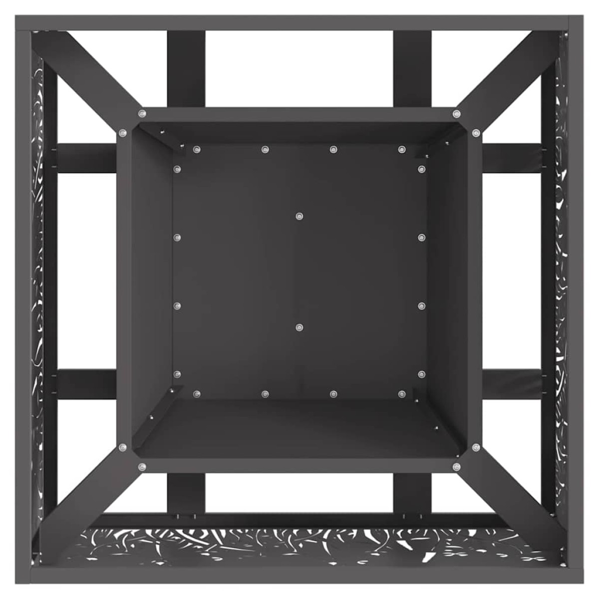 vidaXL Φωτιά Κουβά Μαύρο 60 x 60 x 30 cm Ατσάλι Σκληρυθέν στον Αέρα