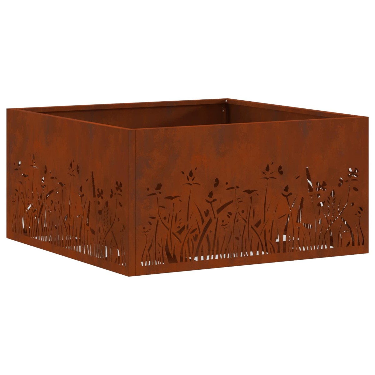 vidaXL Φωτιά Κουβά Σκ rusty 60 x 60 x 30 cm Ατσάλι Σκληρυθέν στον Αέρα