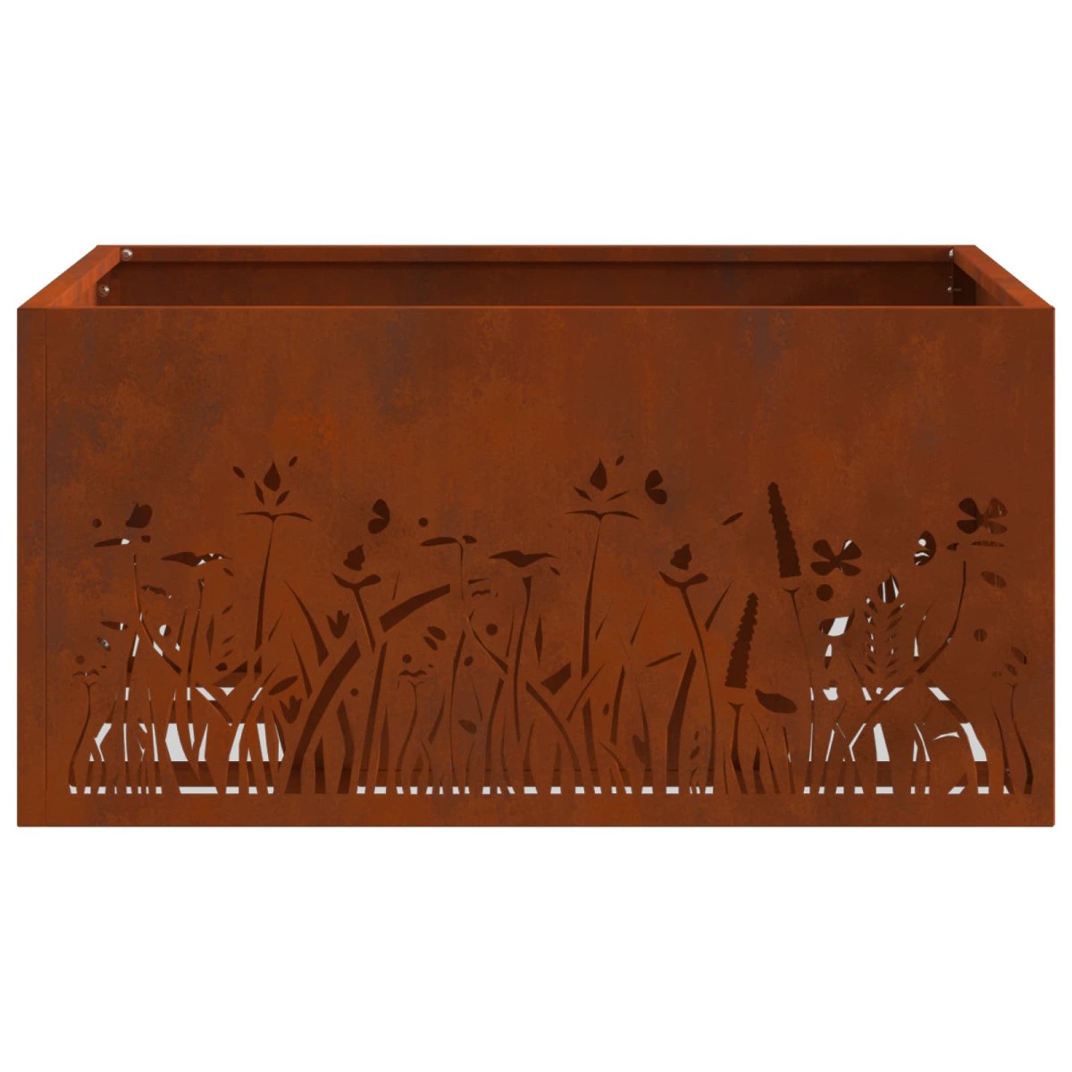 vidaXL Φωτιά Κουβά Σκ rusty 60 x 60 x 30 cm Ατσάλι Σκληρυθέν στον Αέρα