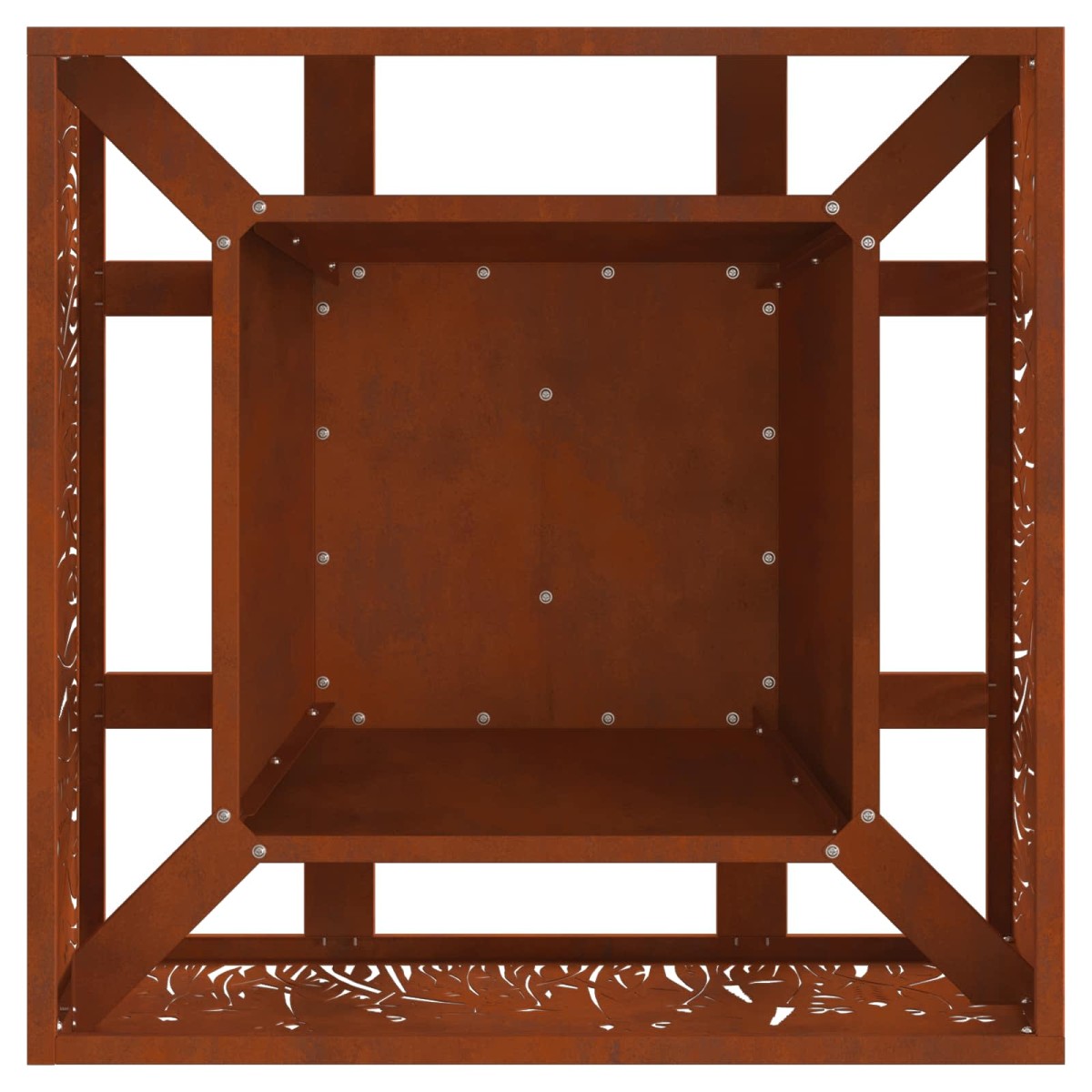 vidaXL Φωτιά Κουβά Σκ rusty 60 x 60 x 30 cm Ατσάλι Σκληρυθέν στον Αέρα