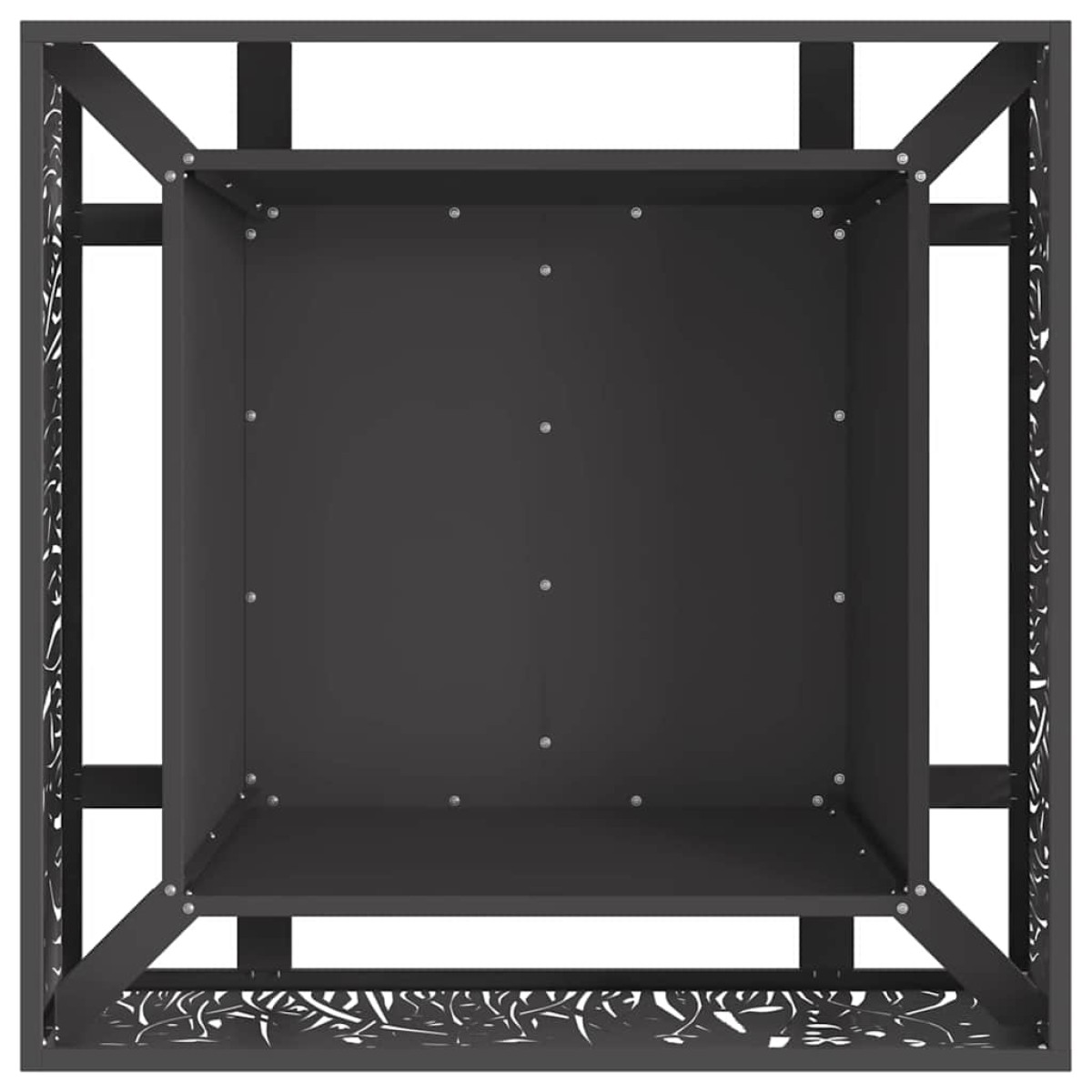 vidaXL Φωτιά Κουβά Μαύρο 80 x 80 x 30 cm Ατσάλι Σκληρυθέν στον Αέρα