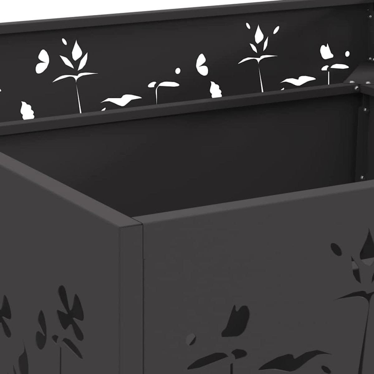 vidaXL Φωτιά Κουβά Μαύρο 80 x 80 x 30 cm Ατσάλι Σκληρυθέν στον Αέρα