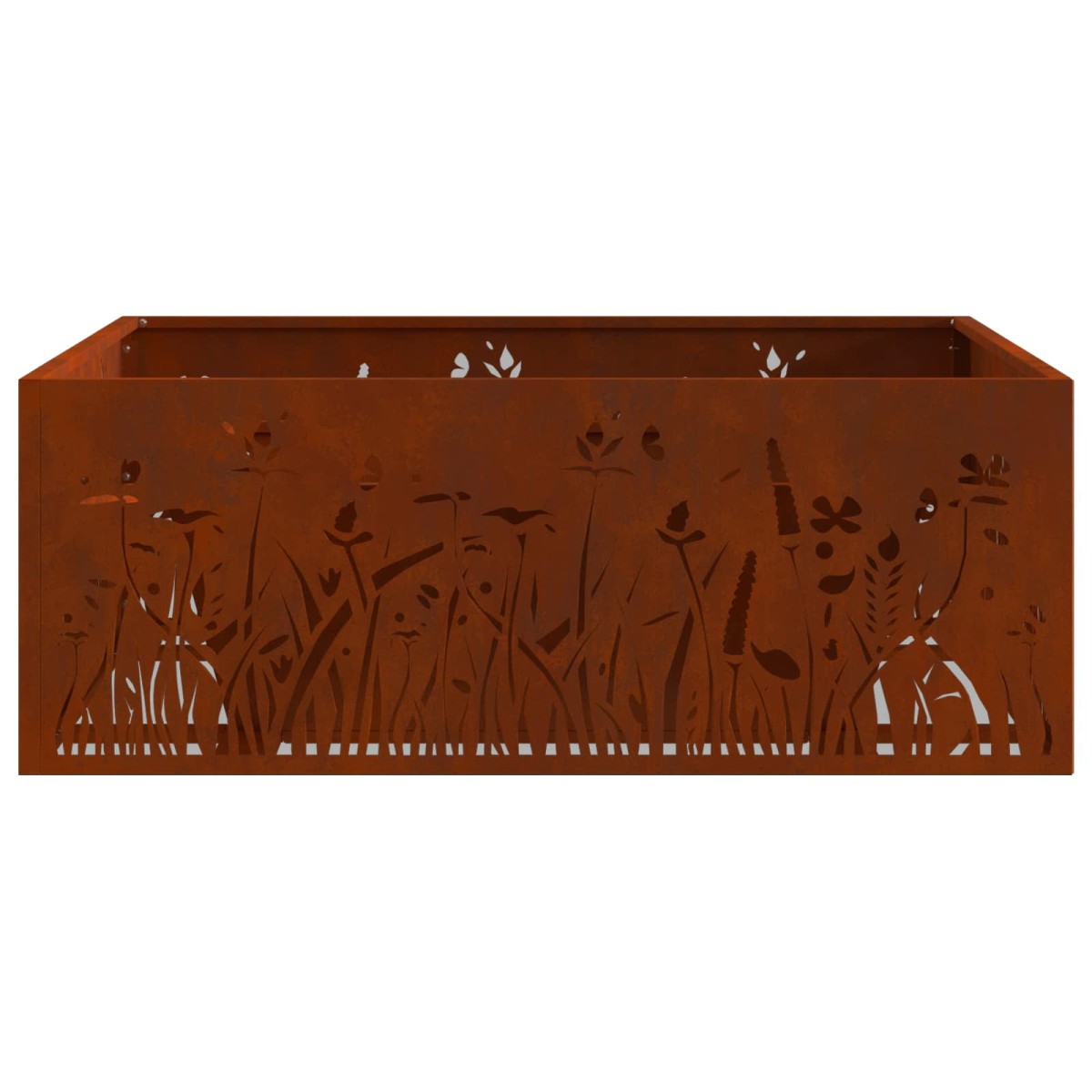 vidaXL Φωτιά Κουβά Σκ rusty 80 x 80 x 30 cm Ατσάλι Σκληρυθέν στον Αέρα