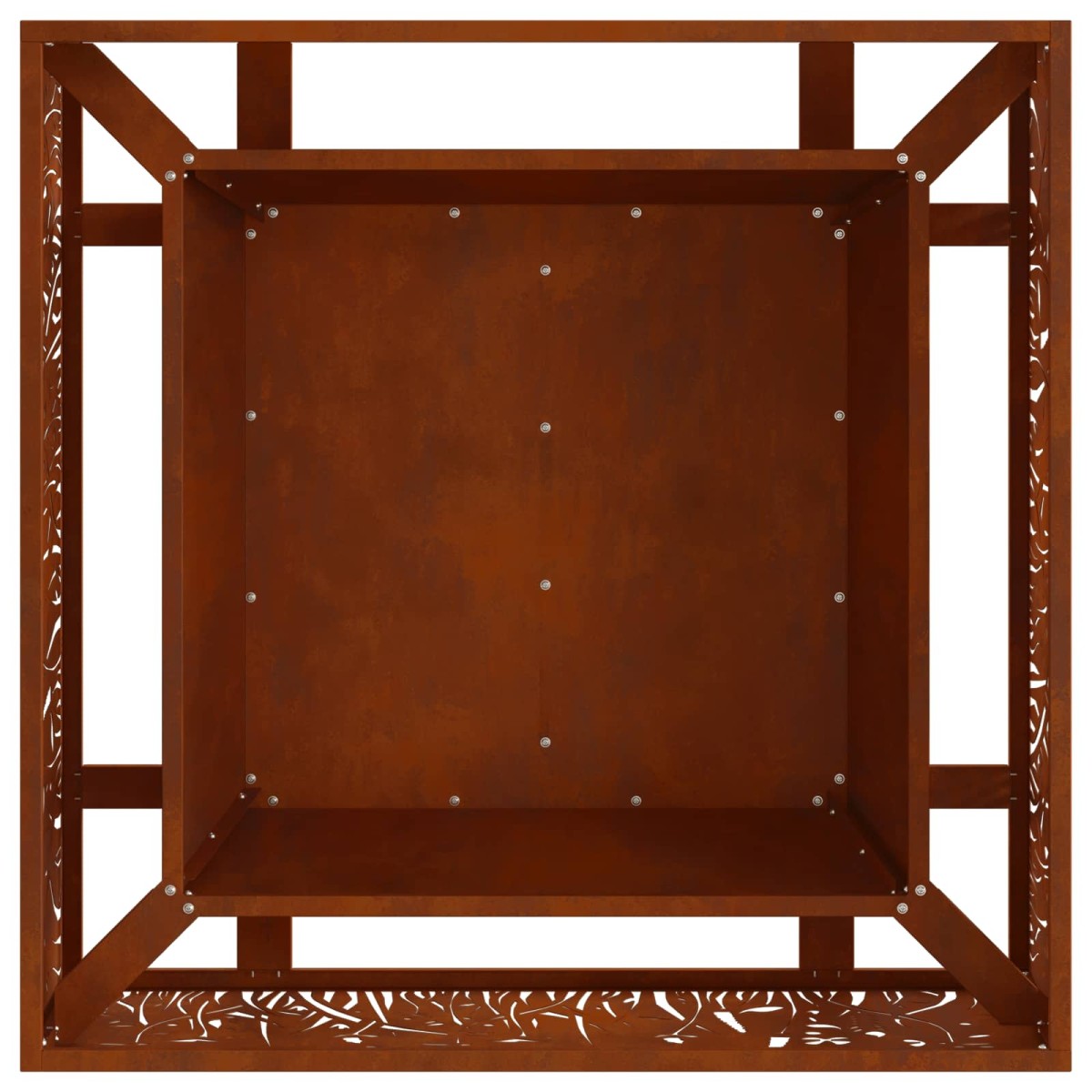 vidaXL Φωτιά Κουβά Σκ rusty 80 x 80 x 30 cm Ατσάλι Σκληρυθέν στον Αέρα