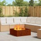 vidaXL Φωτιά Κουβά Σκ rusty 80 x 80 x 30 cm Ατσάλι Σκληρυθέν στον Αέρα
