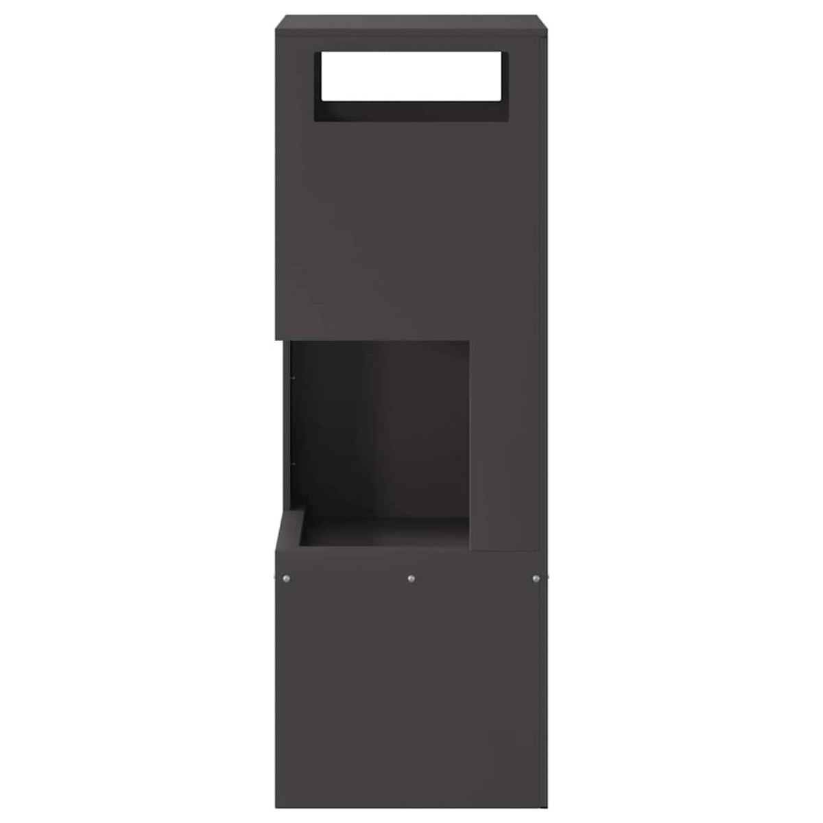 vidaXL Φωτιά Μπολ Μαύρο 35 x 35 x 100 εκ Ατσάλι Σκληρυθέν στον Αέρα