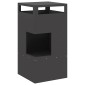 vidaXL Φωτιά Μπολ Μαύρο 50 x 50 x 100 cm Ατσάλι Σκληρυθέν στον Αέρα