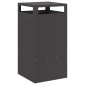 vidaXL Φωτιά Μπολ Μαύρο 50 x 50 x 100 cm Ατσάλι Σκληρυθέν στον Αέρα