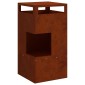 vidaXL Φωτιά Μπολ Καφέ 50 x 50 x 100 cm Ατσάλι Σκληρυθέν στον Αέρα