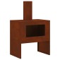 vidaXL Φωτιά Σκ rusty 60 x 40 x 96 εκ. Ατσάλι Σκληρυθέν στον Αέρα