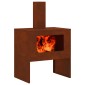 vidaXL Φωτιά Σκ rusty 60 x 40 x 96 εκ. Ατσάλι Σκληρυθέν στον Αέρα