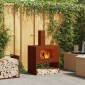 vidaXL Φωτιά Σκ rusty 60 x 40 x 96 εκ. Ατσάλι Σκληρυθέν στον Αέρα