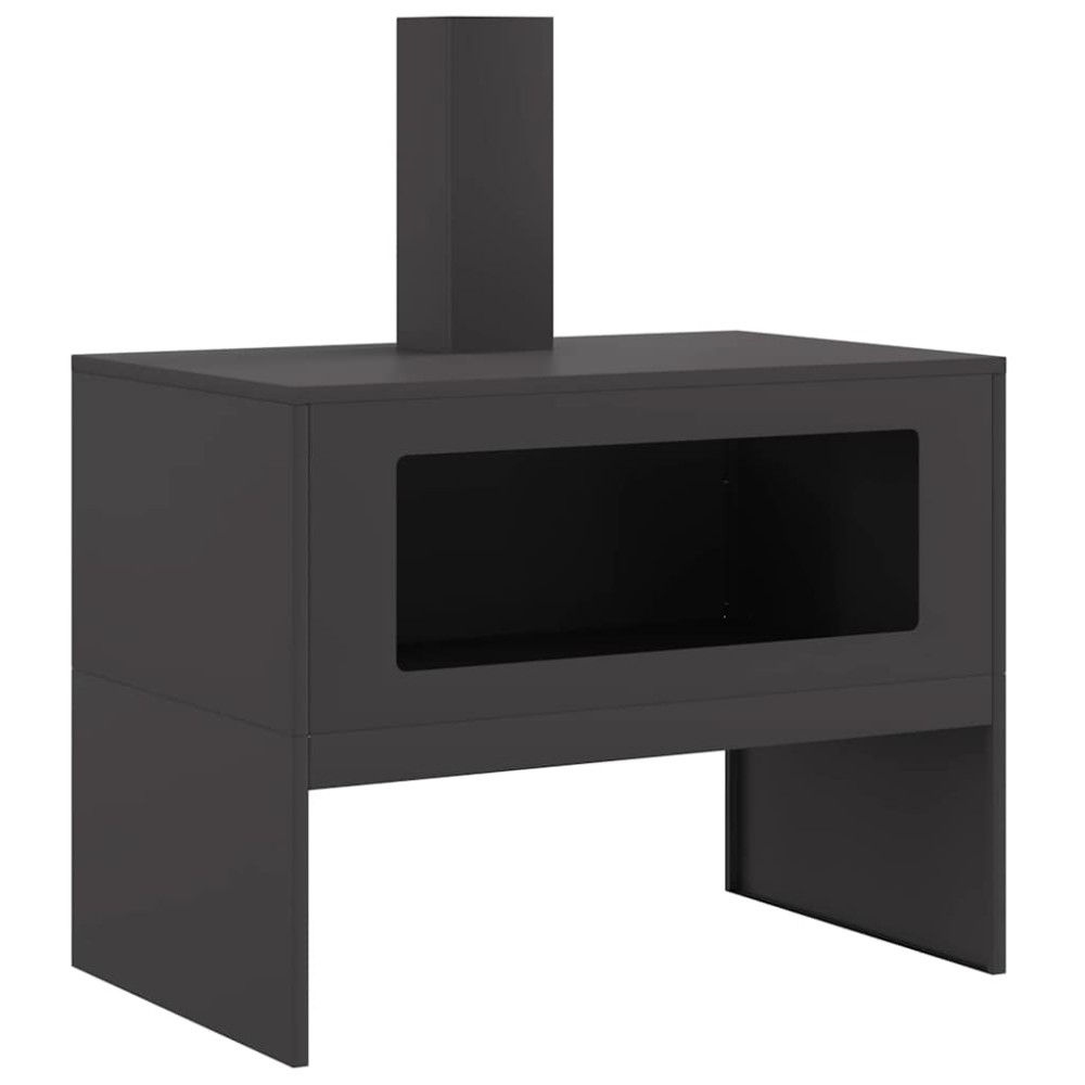 vidaXL Φωτιά Μαύρο 80 x 50 x 96 εκ. Ψυχρής έλασης χάλυβας