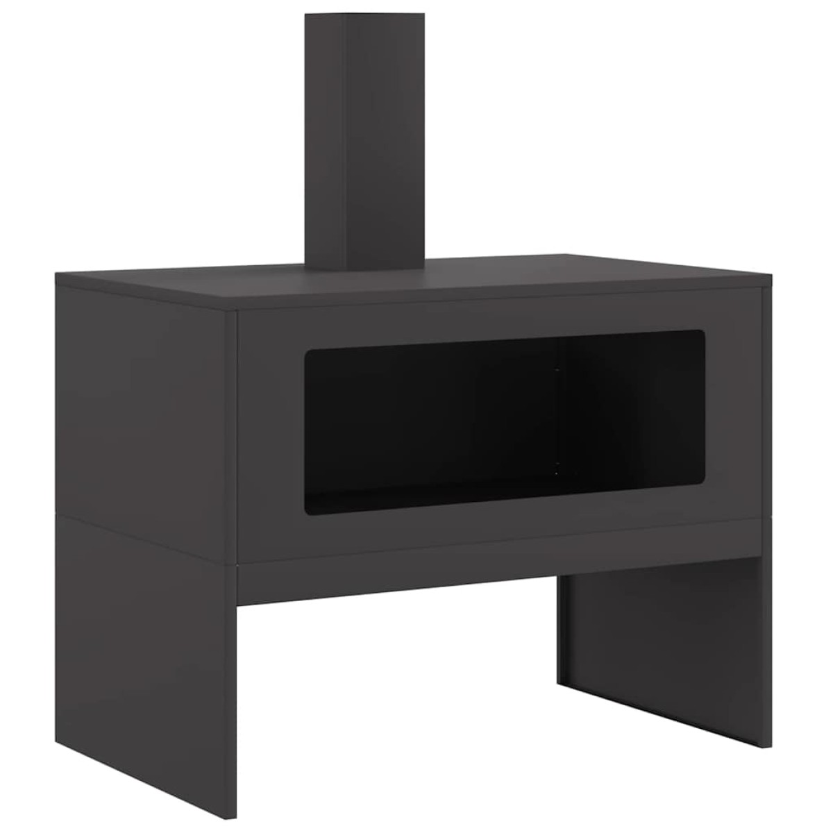 vidaXL Φωτιά Μαύρο 80 x 50 x 96 εκ. Ψυχρής έλασης χάλυβας