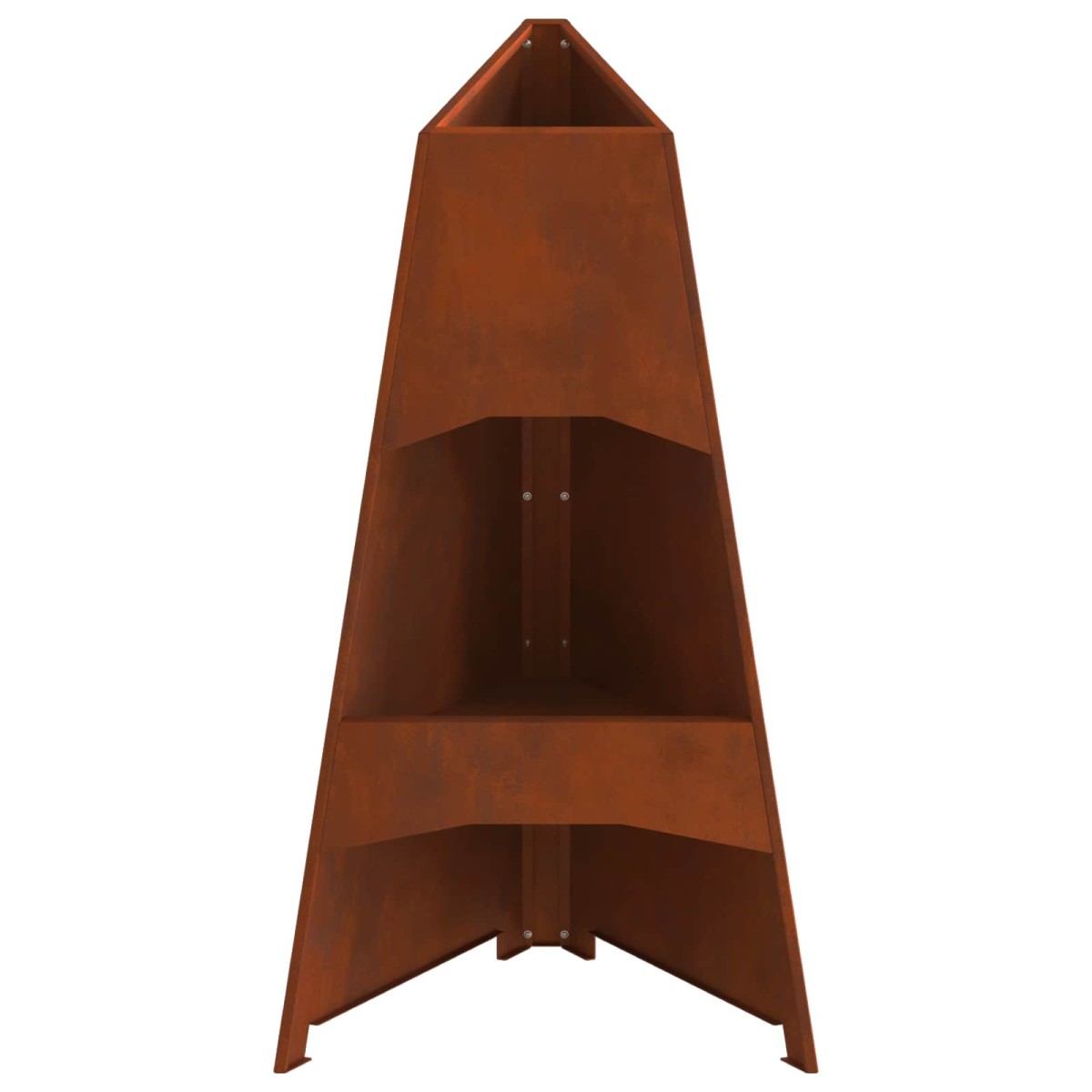 vidaXL Φωτιά Μπολ Σκ rusty 50 x 50 x 95 εκ Ατσάλι Σκληρυθέν στον Αέρα
