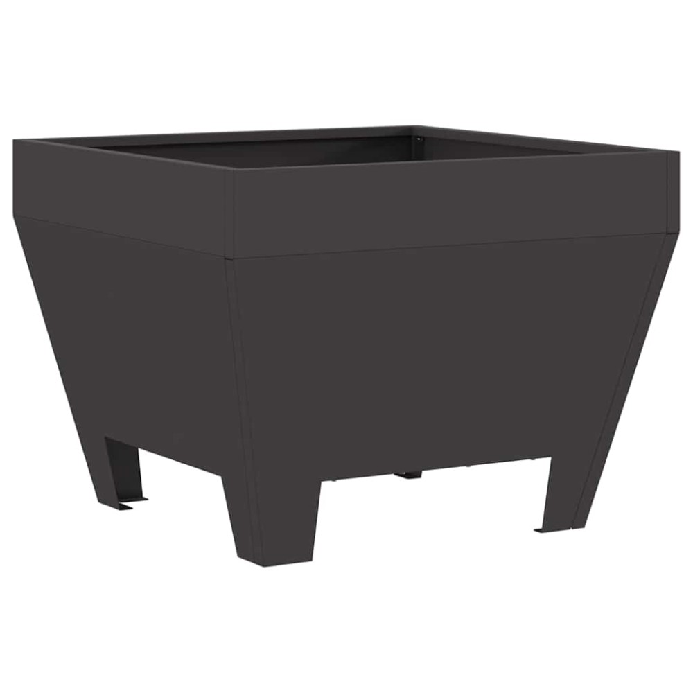 vidaXL Φωτιά Μπολ Μαύρο 50 x 50 x 38 εκ. Ατσάλι Σκληρυθέν στον Αέρα