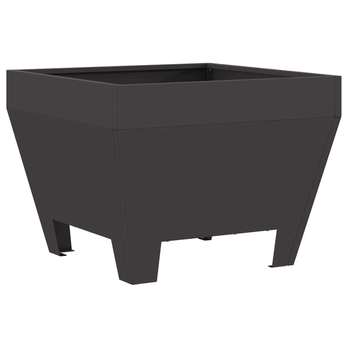 vidaXL Φωτιά Μπολ Μαύρο 50 x 50 x 38 εκ. Ατσάλι Σκληρυθέν στον Αέρα