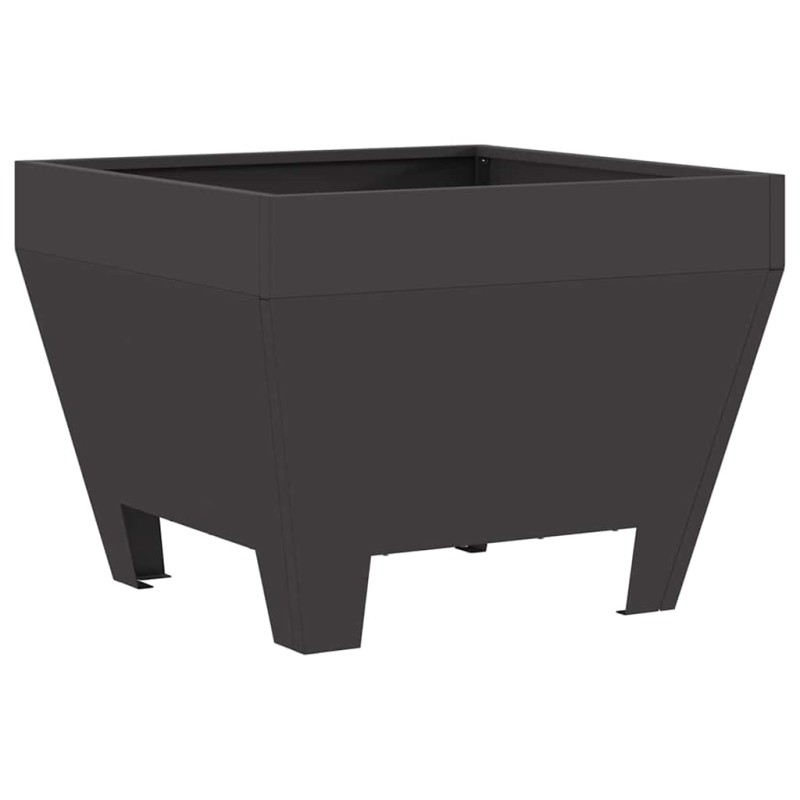 vidaXL Φωτιά Μπολ Μαύρο 50 x 50 x 38 εκ. Ατσάλι Σκληρυθέν στον Αέρα