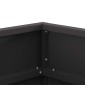 vidaXL Φωτιά Μπολ Μαύρο 50 x 50 x 38 εκ. Ατσάλι Σκληρυθέν στον Αέρα