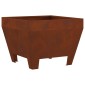 vidaXL Φωτιά Μπολ Σκ rusty 50 x 50 x 38 εκ. Ατσάλι Σκληρυθέν στον Αέρα