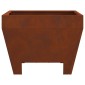 vidaXL Φωτιά Μπολ Σκ rusty 50 x 50 x 38 εκ. Ατσάλι Σκληρυθέν στον Αέρα