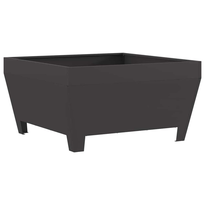 vidaXL Φωτιά Μπολ Μαύρο 80 x 80 x 43 εκ. Ατσάλι Σκληρυθέν στον Αέρα