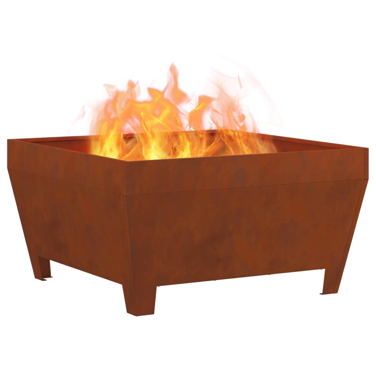 vidaXL Φωτιά Μπολ Σκ rusty 80 x 80 x 43 εκ. Ατσάλι Σκληρυθέν στον Αέρα