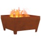 vidaXL Φωτιά Μπολ Σκ rusty 80 x 80 x 43 εκ. Ατσάλι Σκληρυθέν στον Αέρα