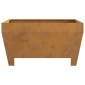 vidaXL Φωτιά Μπολ Σκ rusty 80 x 80 x 43 εκ. Ατσάλι Σκληρυθέν στον Αέρα