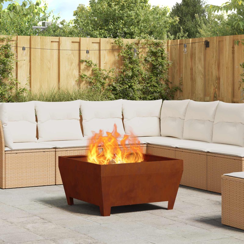 vidaXL Φωτιά Μπολ Σκ rusty 80 x 80 x 43 εκ. Ατσάλι Σκληρυθέν στον Αέρα