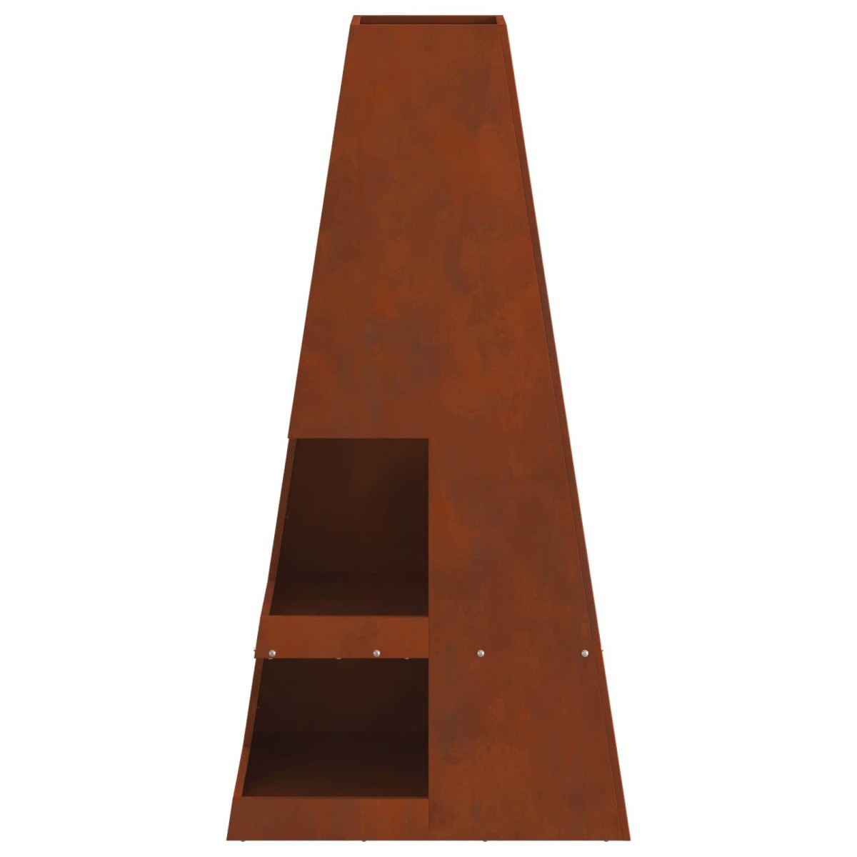 vidaXL Φωτιά Μπολ Καφέ 50 x 50 x 100 cm Ατσάλι Σκληρυθέν στον Αέρα
