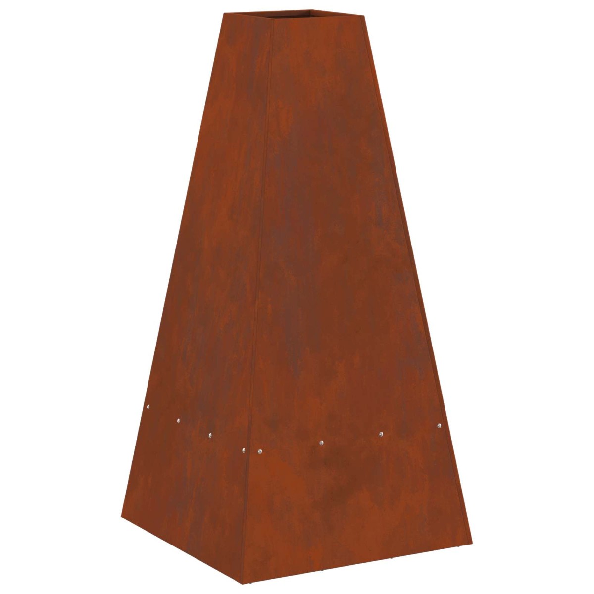vidaXL Φωτιά Μπολ Καφέ 50 x 50 x 100 cm Ατσάλι Σκληρυθέν στον Αέρα