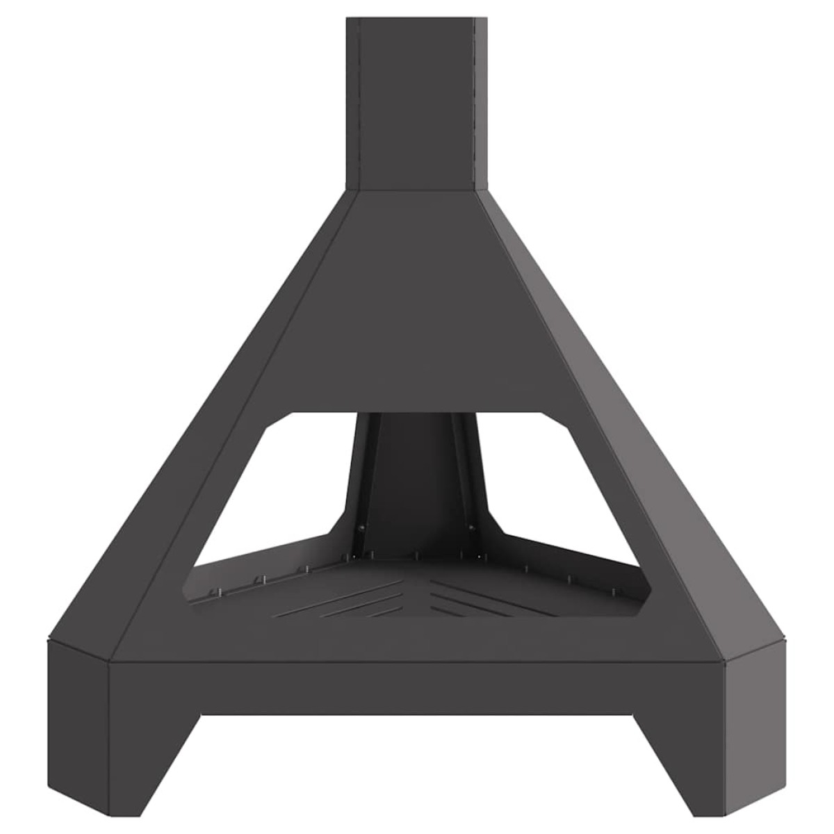 vidaXL Φωτιά σε μπολ Μαύρο 50 x 43 x 52 εκ. Ατσάλι Σκληρυθέν στον Αέρα