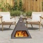 vidaXL Φωτιά σε μπολ Μαύρο 50 x 50 x 51 εκ. Ατσάλι σκληρυθέν στον αέρα