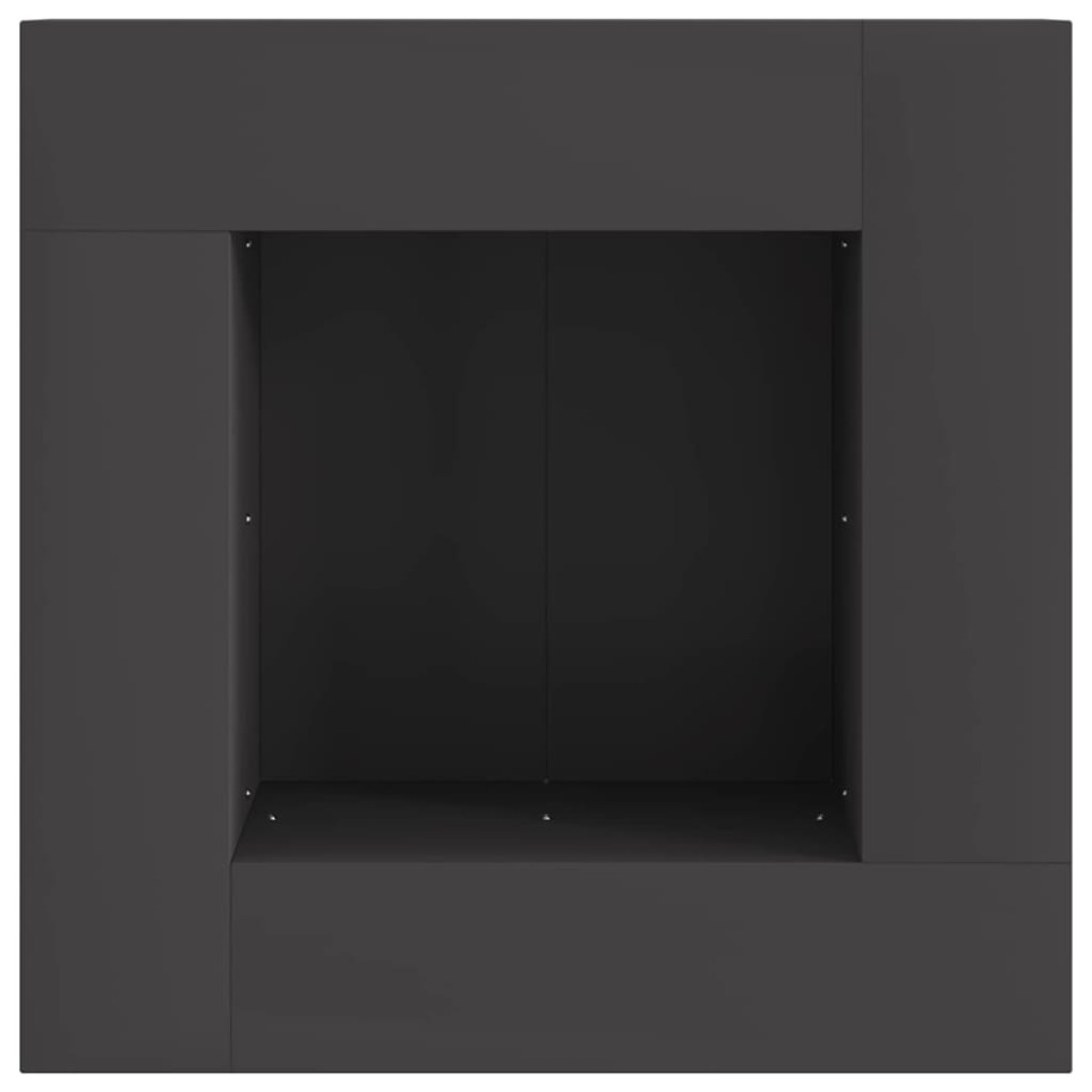 vidaXL Φωτιά σε μπολ Μαύρο 60 x 60 x 30 cm Ατσάλι Σκληρυθέν στον Αέρα