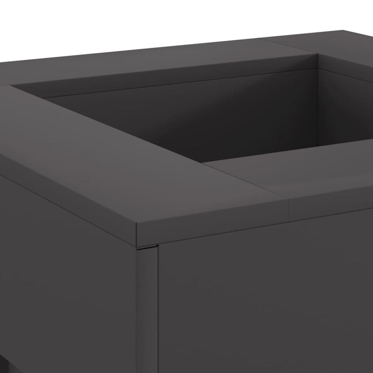 vidaXL Φωτιά σε μπολ Μαύρο 60 x 60 x 30 cm Ατσάλι Σκληρυθέν στον Αέρα