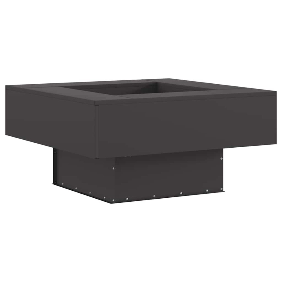 vidaXL Φωτιά σε μπολ Μαύρο 80 x 80 x 40 cm Ατσάλι Σκληρυθέν στον Αέρα