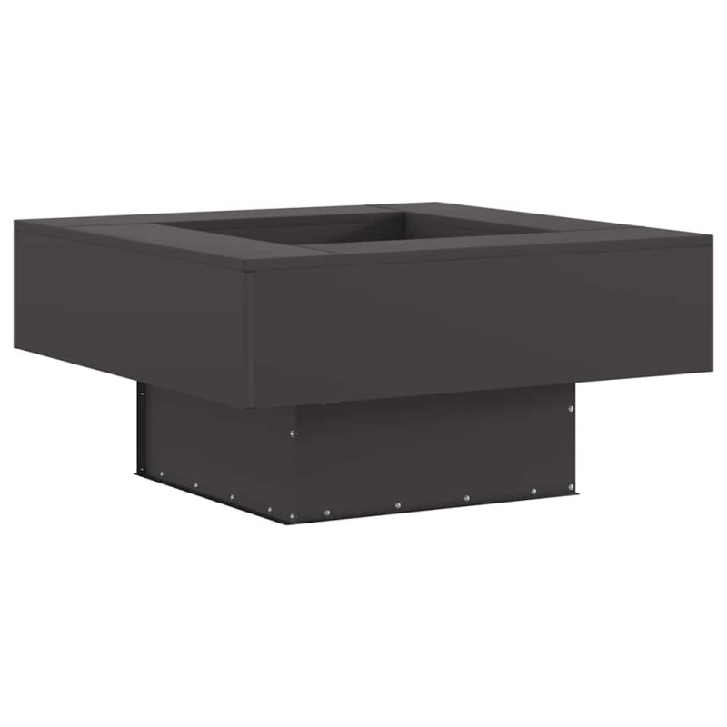 vidaXL Φωτιά σε μπολ Μαύρο 80 x 80 x 40 cm Ατσάλι Σκληρυθέν στον Αέρα