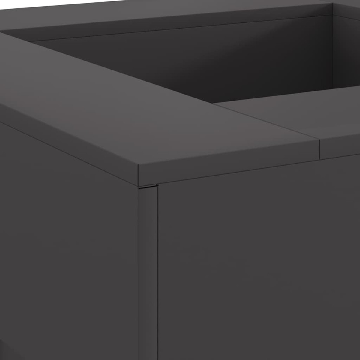 vidaXL Φωτιά σε μπολ Μαύρο 80 x 80 x 40 cm Ατσάλι Σκληρυθέν στον Αέρα