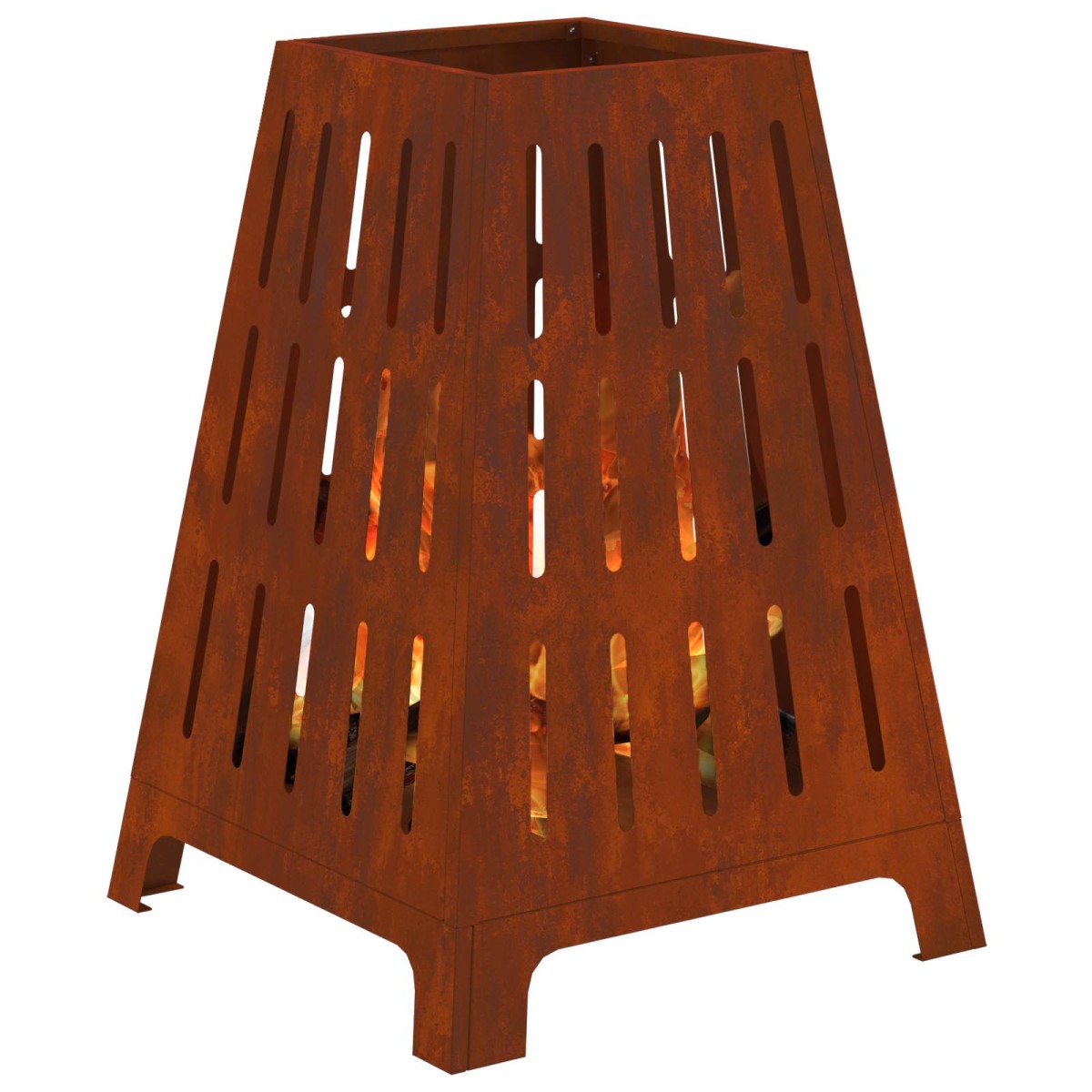 vidaXL Φωτιά Μπολ Σκ rusty 50 x 50 x 70 cm Ατσάλι Σκληρυθέν στον Αέρα