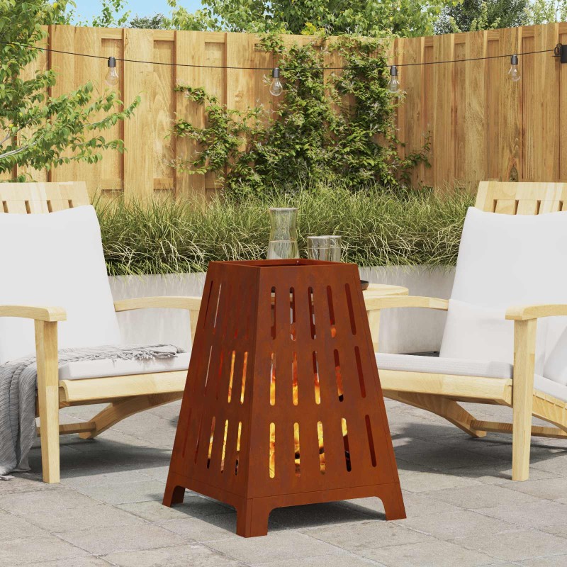 vidaXL Φωτιά Μπολ Σκ rusty 50 x 50 x 70 cm Ατσάλι Σκληρυθέν στον Αέρα
