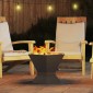 vidaXL Φωτιά Μπολ Μαύρο 50 x 50 x 40 cm Ατσάλι Σκληρυθέν στον Αέρα