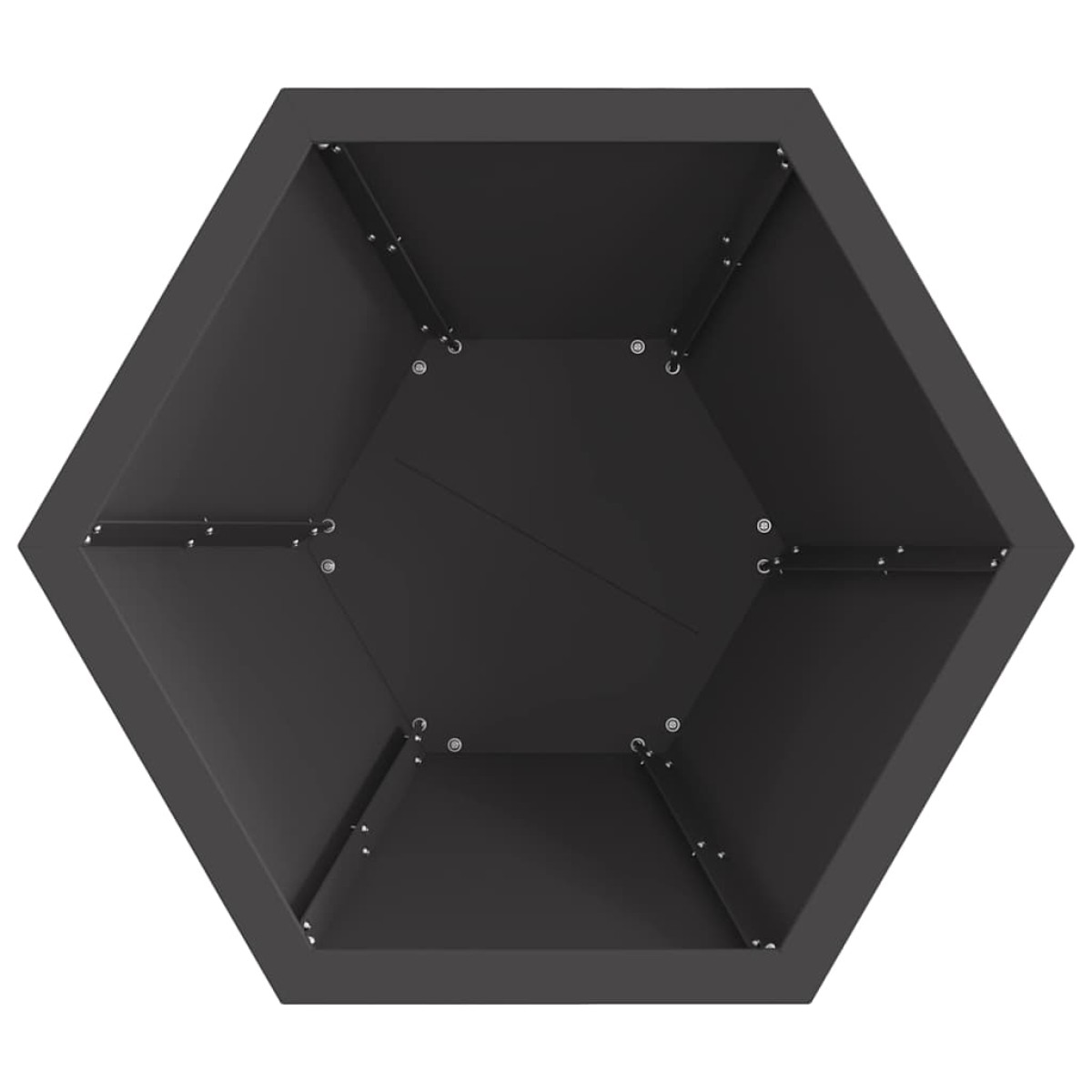 vidaXL Φωτιά Μπολ Μαύρο 50 x 50 x 40 cm Ατσάλι Σκληρυθέν στον Αέρα