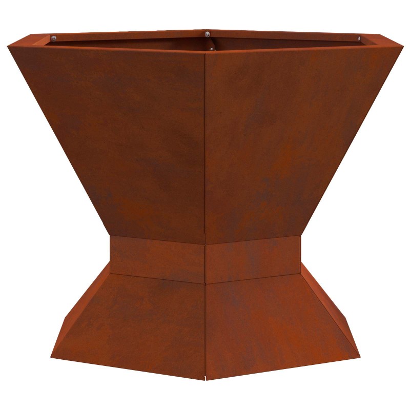 vidaXL Φωτιά Μπολ Σκ rusty 50 x 50 x 40 cm Ατσάλι Σκληρυθέν στον Αέρα
