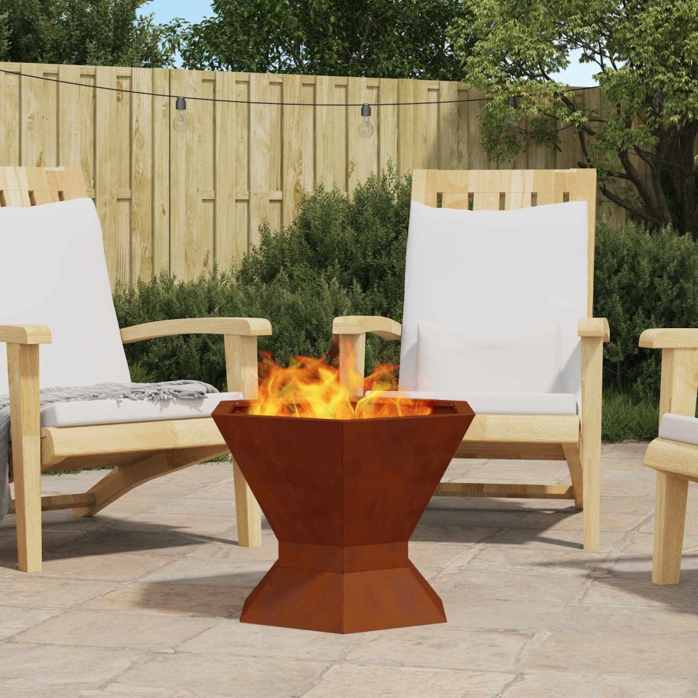 vidaXL Φωτιά Μπολ Σκ rusty 50 x 50 x 40 cm Ατσάλι Σκληρυθέν στον Αέρα