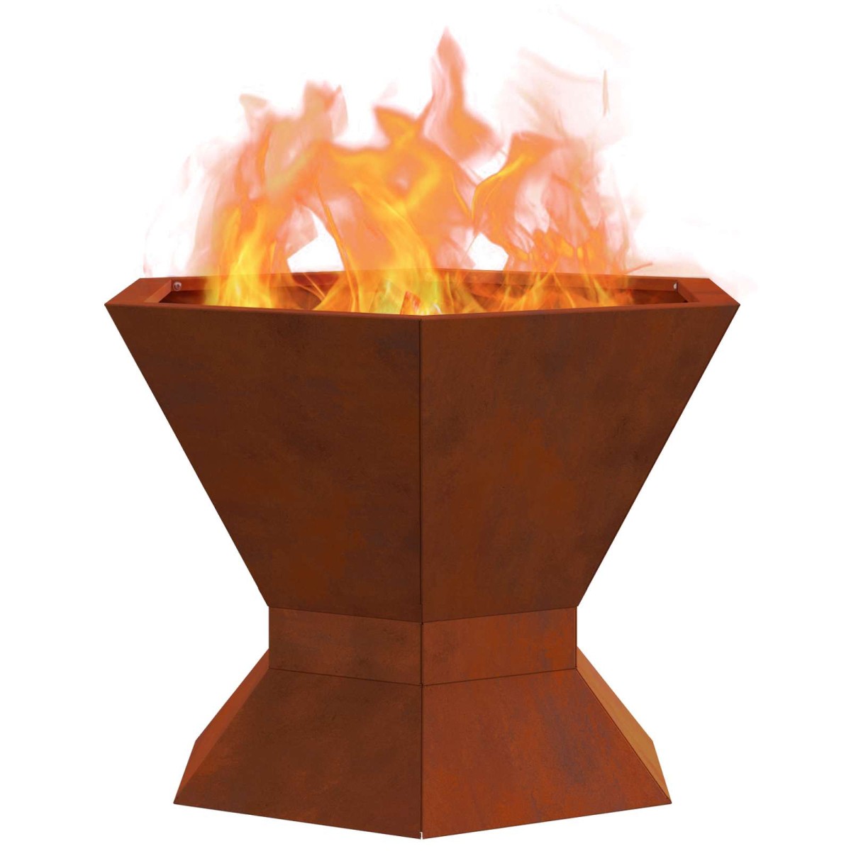 vidaXL Φωτιά Μπολ Σκ rusty 50 x 50 x 40 cm Ατσάλι Σκληρυθέν στον Αέρα